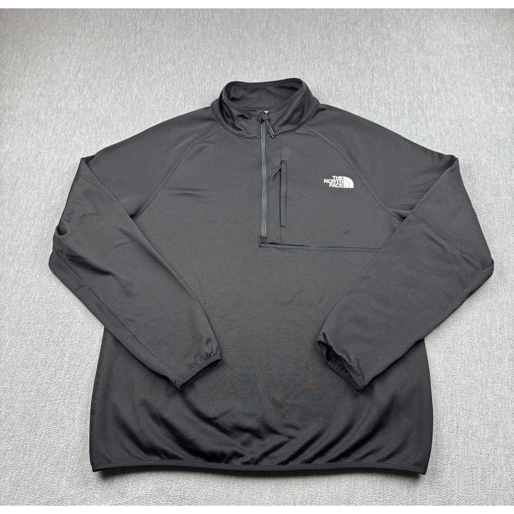 The North Face Jacket Mens Large Black Canyonlands Half-Zip Fleece Long Sleeve